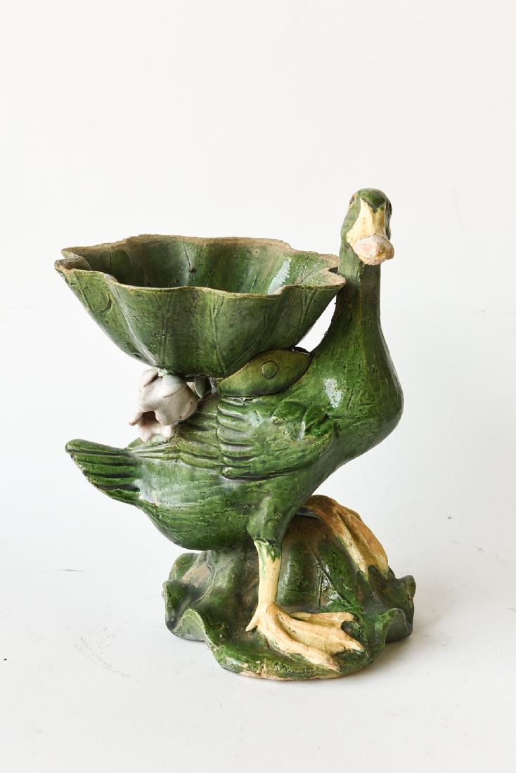 CHINESE CERAMIC DUCK BOWL (1 of 9)