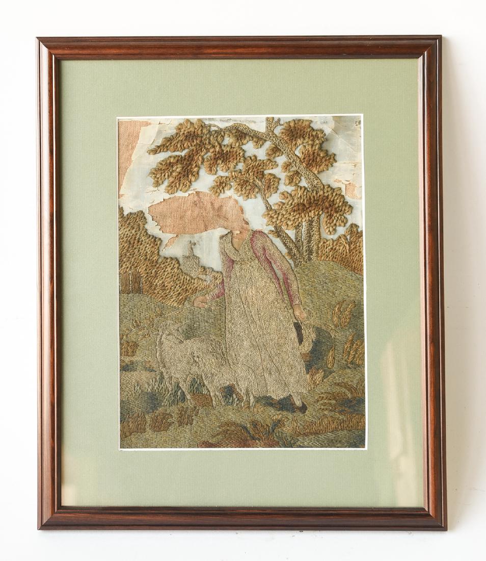 18TH C. EMBROIDERED TAPESTRY (1 of 10)