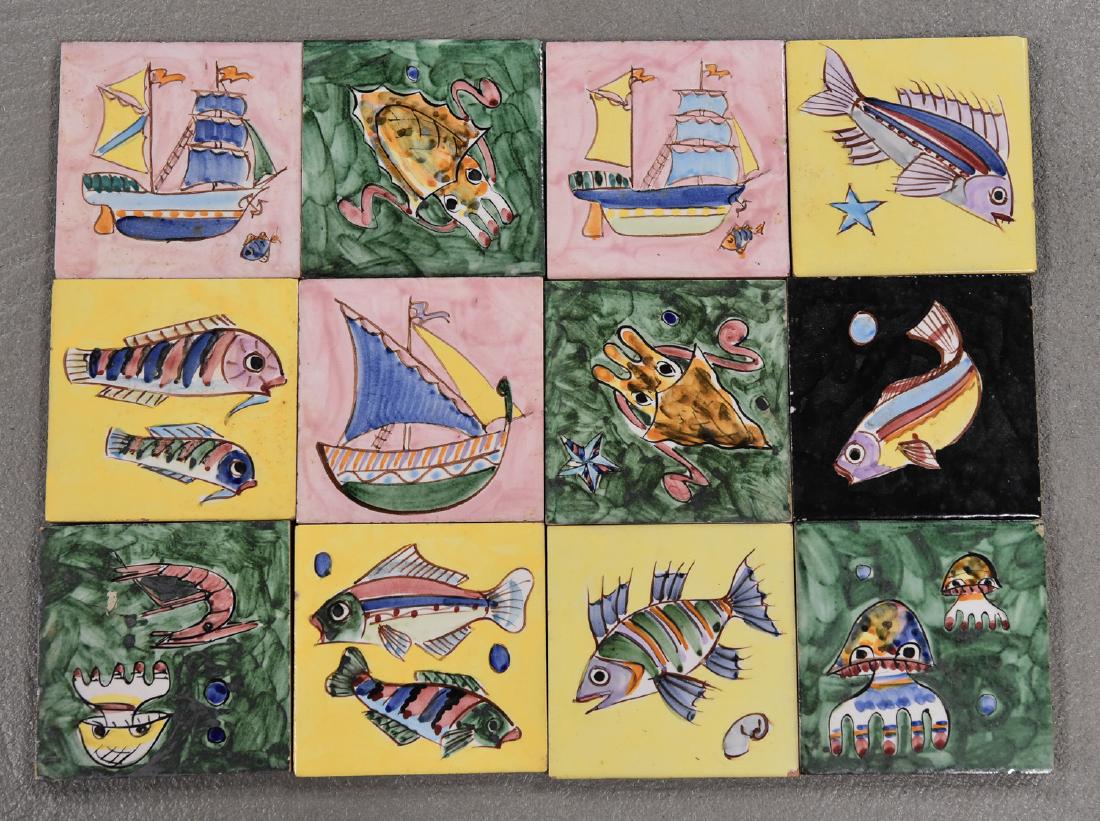 12 ITALIAN CERAMIC TILES (1 of 7)
