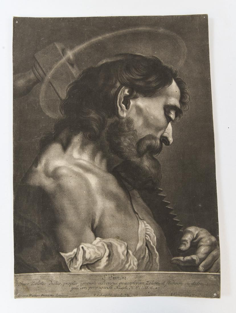 18TH C. ENGRAVING OF SIMON THE ZEALOT (1 of 7)