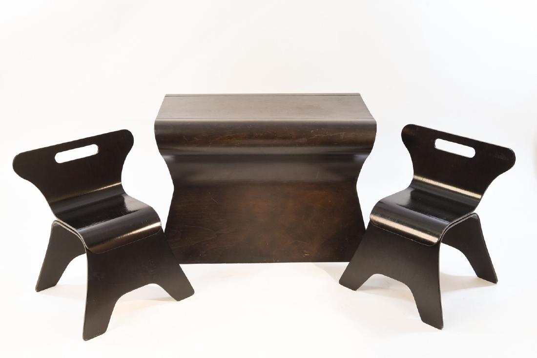 CHILDREN'S BENTWOOD DESK AND CHAIRS (1 of 11)
