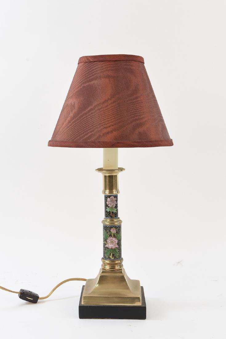 FREDERICK COOPER CLOISONNÉ LAMP: Dimensions: H 17" x W 4.5" (base) Condition: no issues to note