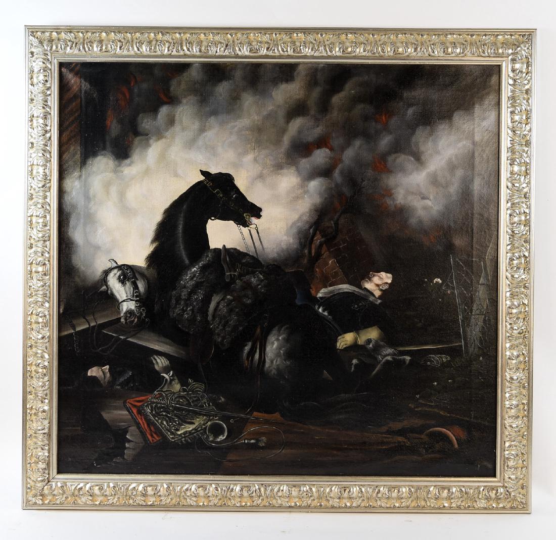 19TH CENTURY WAR SCENE O/C (1 of 10)