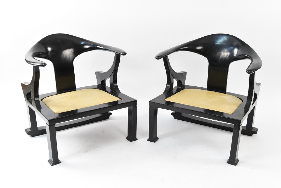 MANNER OF JAMES MONT LAQUERED ARM CHAIRS (1 of 10)