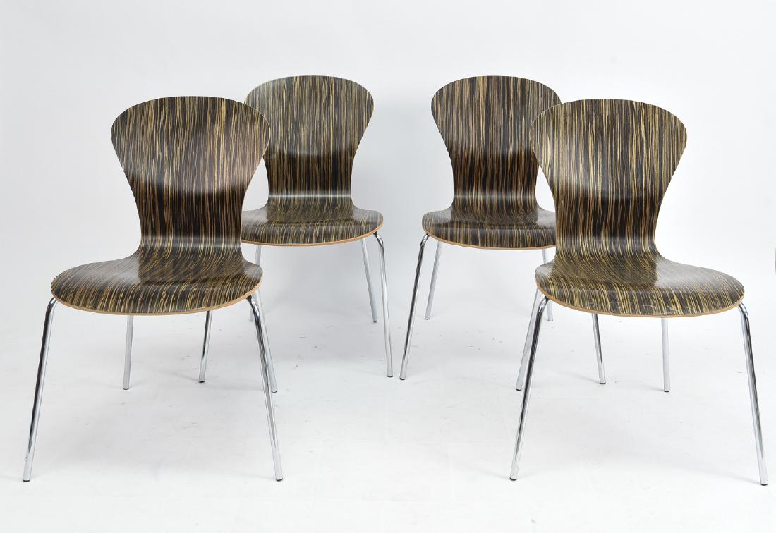 (4) KNOLL STACKING ROSEWOOD CHAIRS (1 of 9)