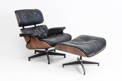 HERMAN MILLER EAMES LOUNGE AND OTTOMAN (1 of 12)