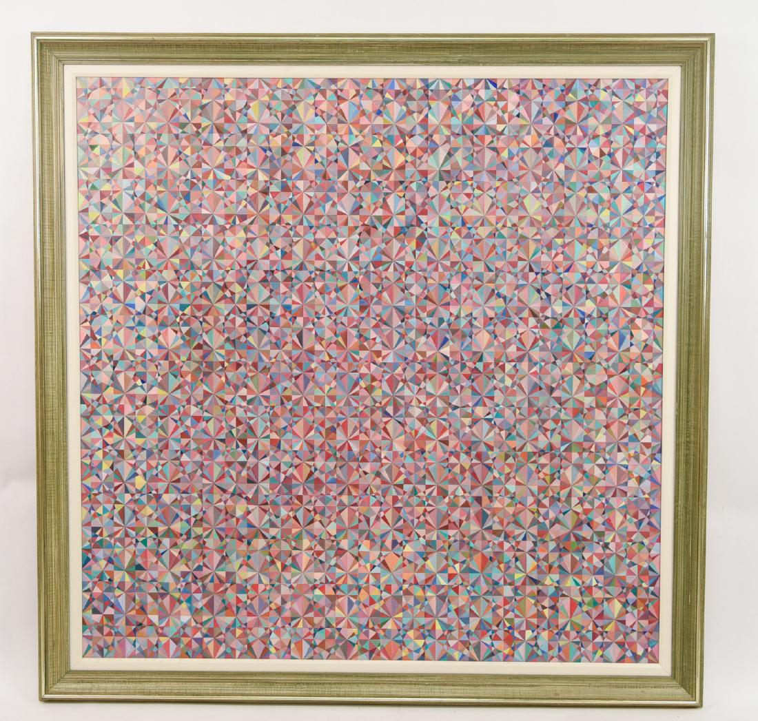 OP ART O/C PAINTING SIGNED DUPRET (1 of 10)