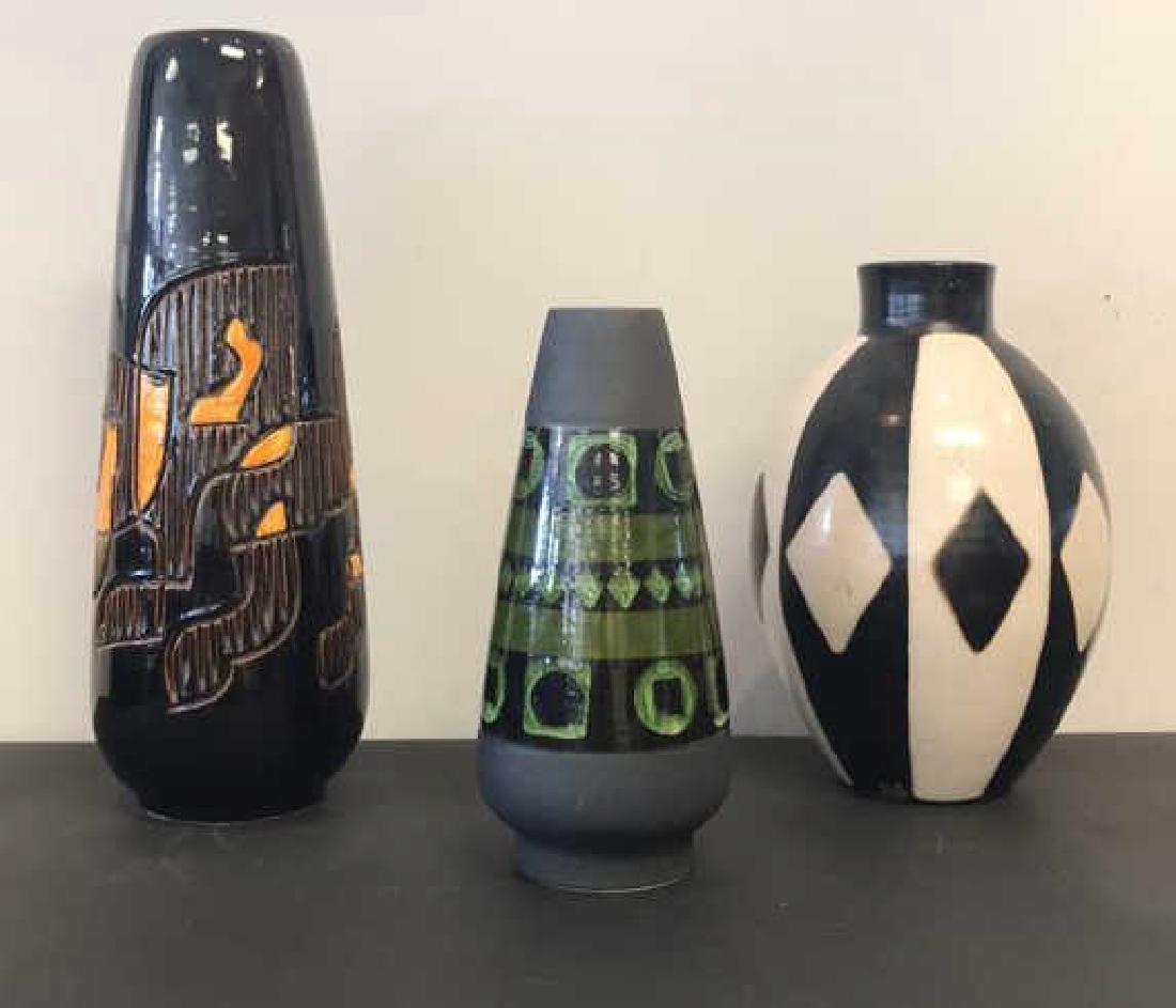 (3) MID-CENTURY CERAMIC VASES (1 of 10)