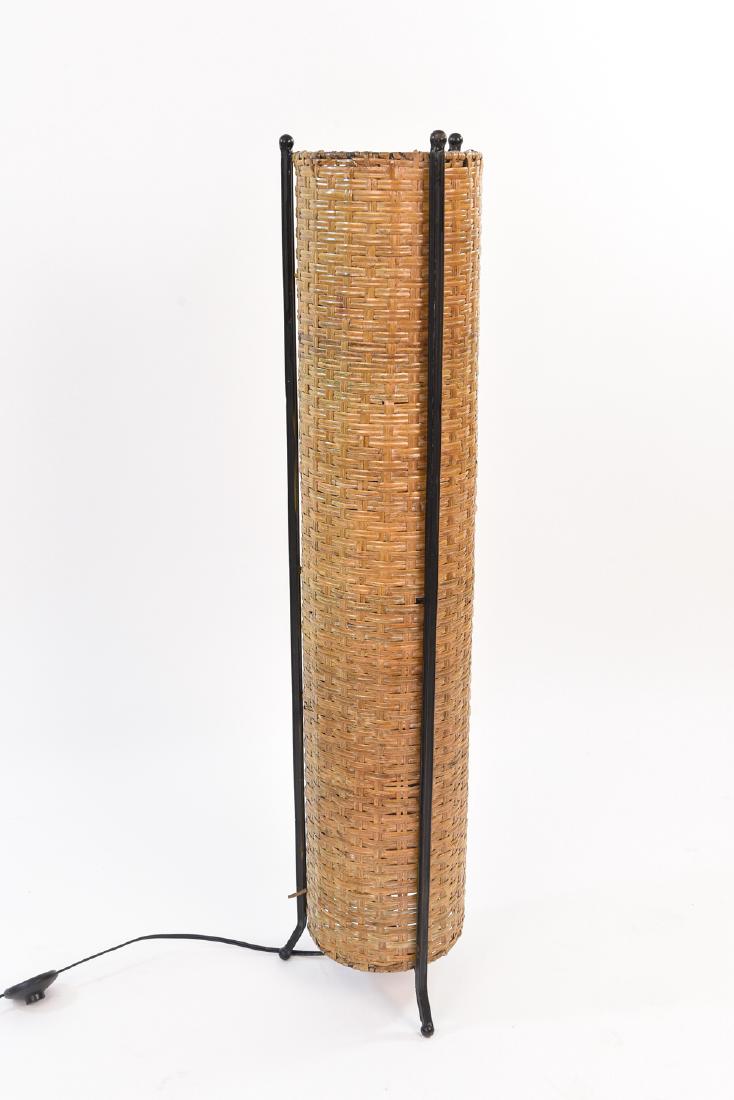 MANNER OF TONY PAUL WICKER AND IRON FLOOR LAMP (1 of 8)