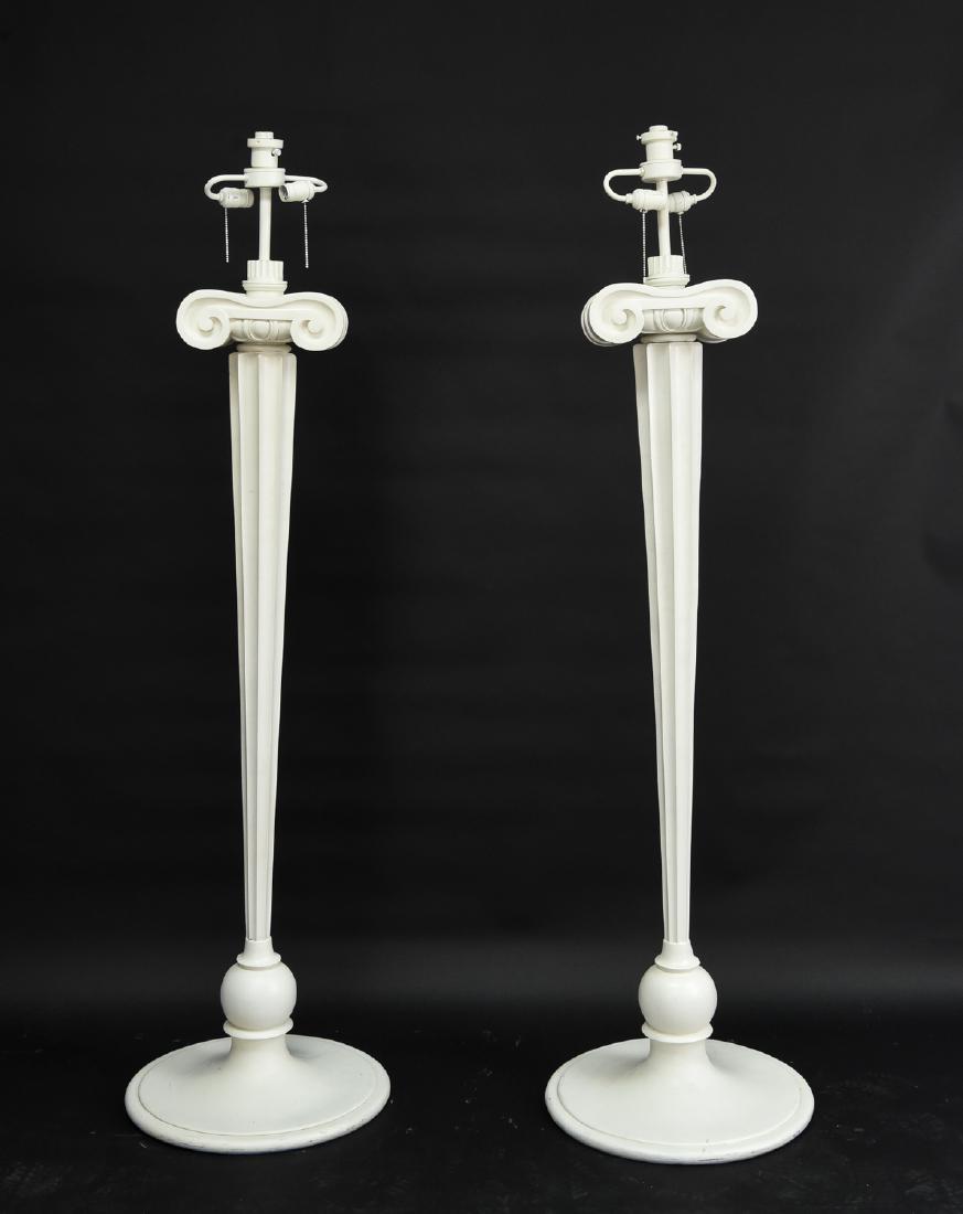 PAIR FLUTED COLUMN FLOOR LAMPS (1 of 8)