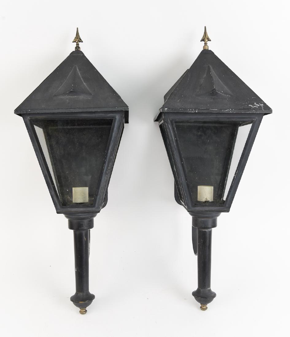 PAIR OF OUTDOOR WALL LANTERN SCONCES (1 of 9)