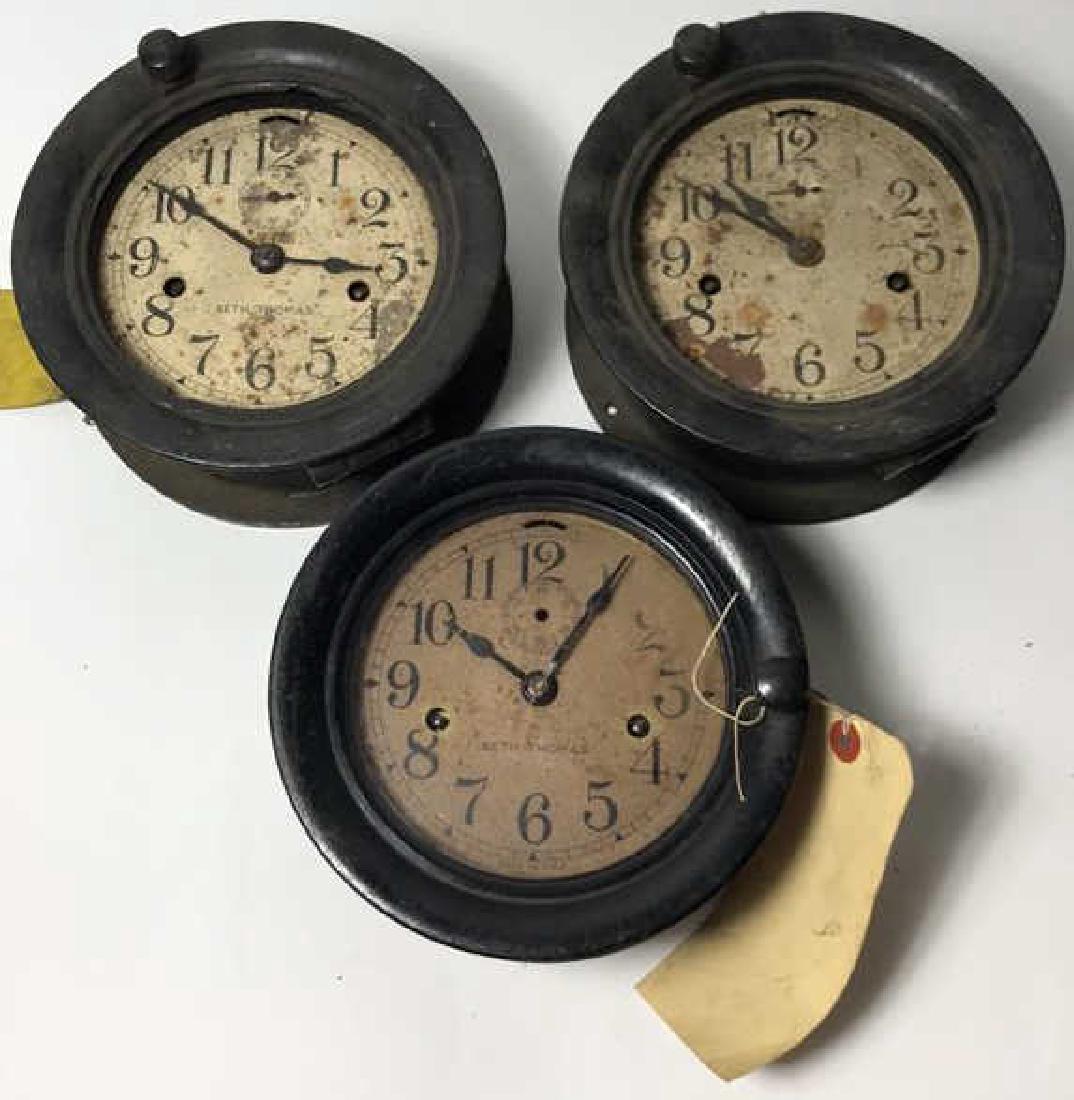 (3) SETH THOMAS SHIPS DECK CLOCKS (1 of 8)
