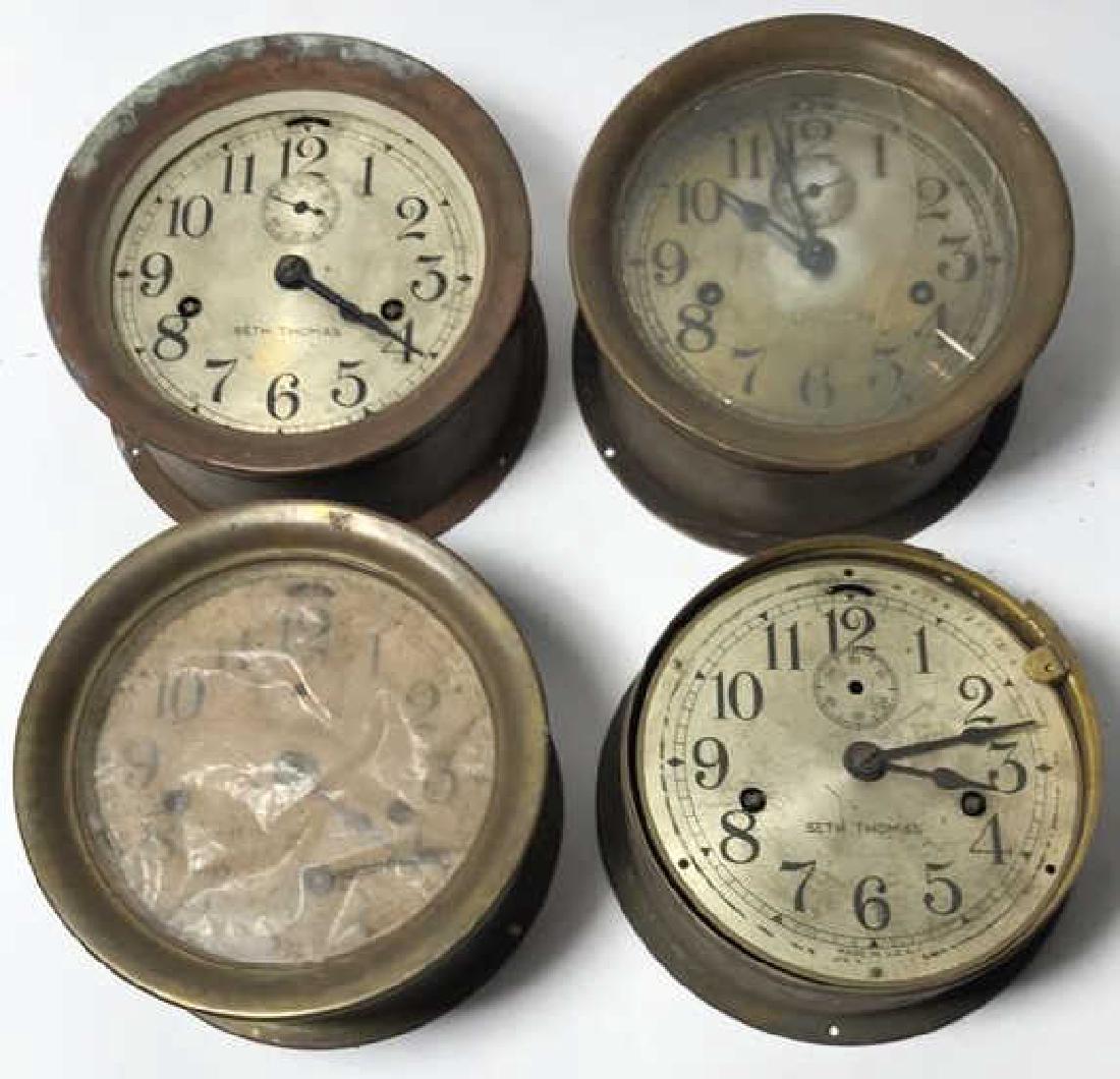 (4) SETH THOMAS SHIPS DECK CLOCKS (1 of 7)