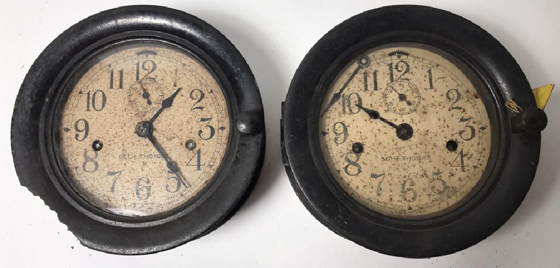 (2) SETH THOMAS SHIPS DECK CLOCKS (1 of 5)