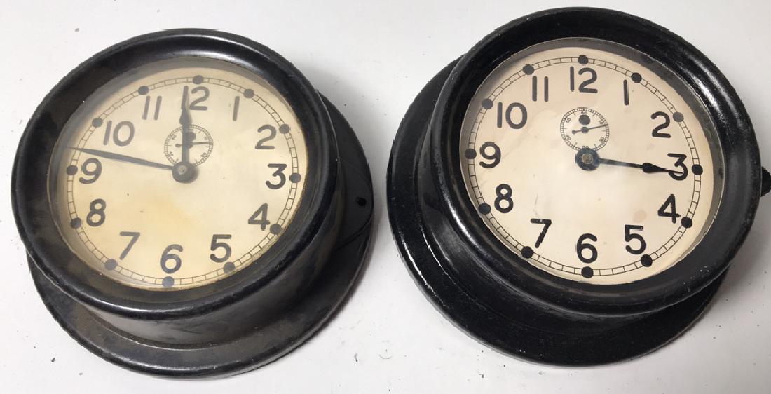 (2) WWII ERA SHIPS DECK CLOCKS (1 of 3)