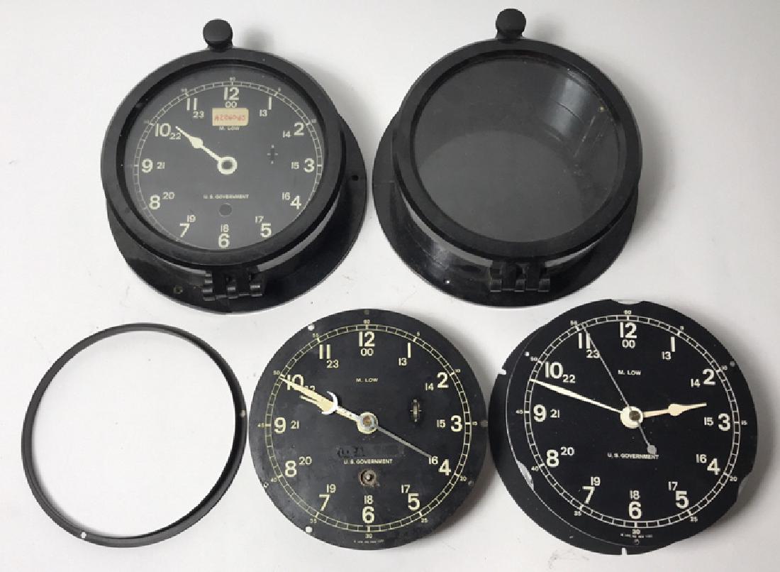 US GOVERNMENT WWII SHIPS DECK CLOCK PARTS (1 of 7)