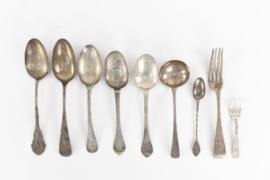 GROUPING OF SILVER SPOONS (1 of 12)