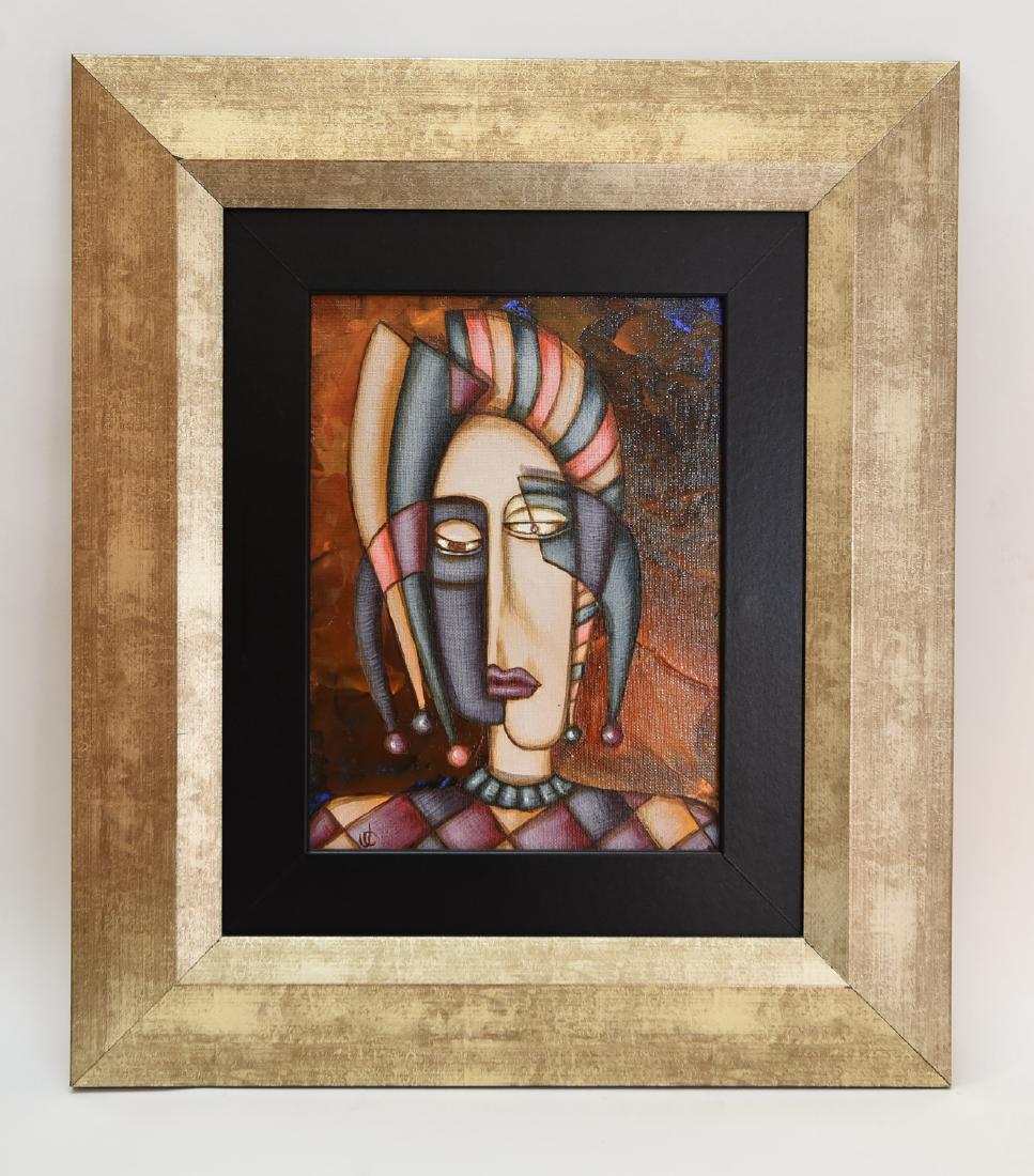 20TH C. ABSTRACT ACRYLIC ON CANVAS BOARD (1 of 9)