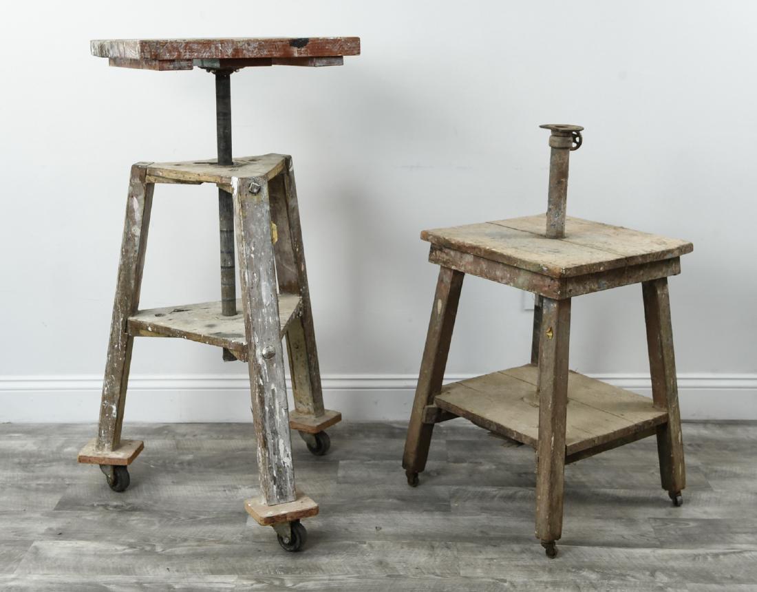 (2) INDUSTRIAL SCULPTURE STANDS (1 of 10)