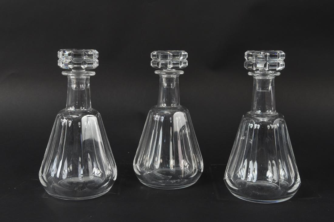 THREE BACCARAT CRYSTAL DECANTERS (1 of 9)