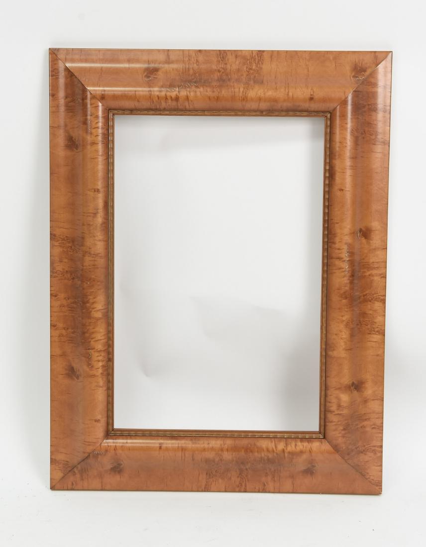 BIEDERMEIER FRAME: Dimensions: H 32.5" x W 24.5" Condition: Few scratches and small losses to veneer at edges.