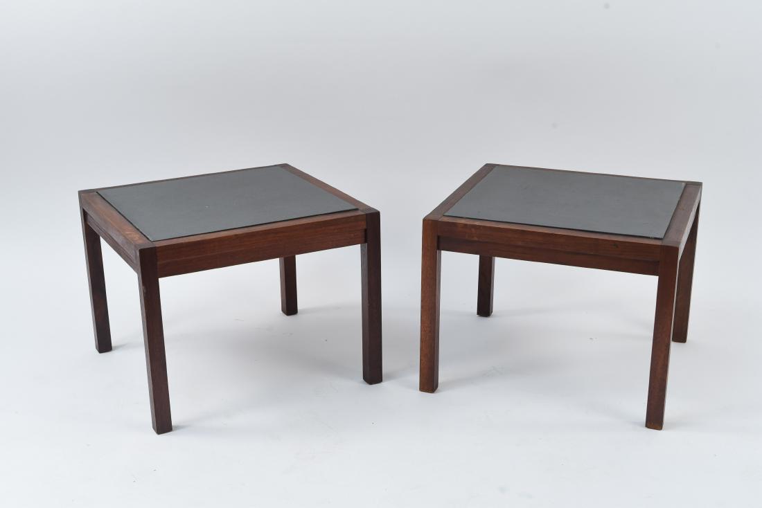 MID-CENTURY SLATE TOP END TABLES (1 of 6)