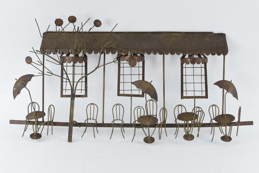 CURTIS JERE CAFE SCENE WALL SCULPTURE (1 of 8)