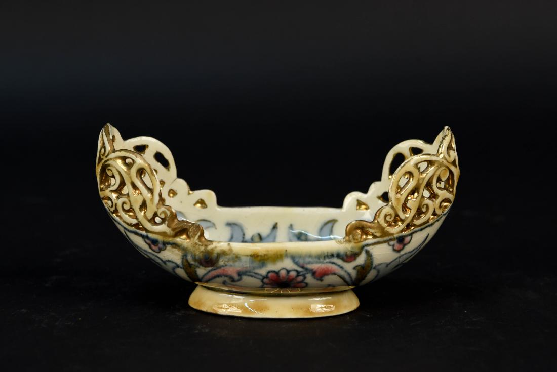 ZSOLNAY PECS PAINTED PORCELAIN DISH (1 of 6)