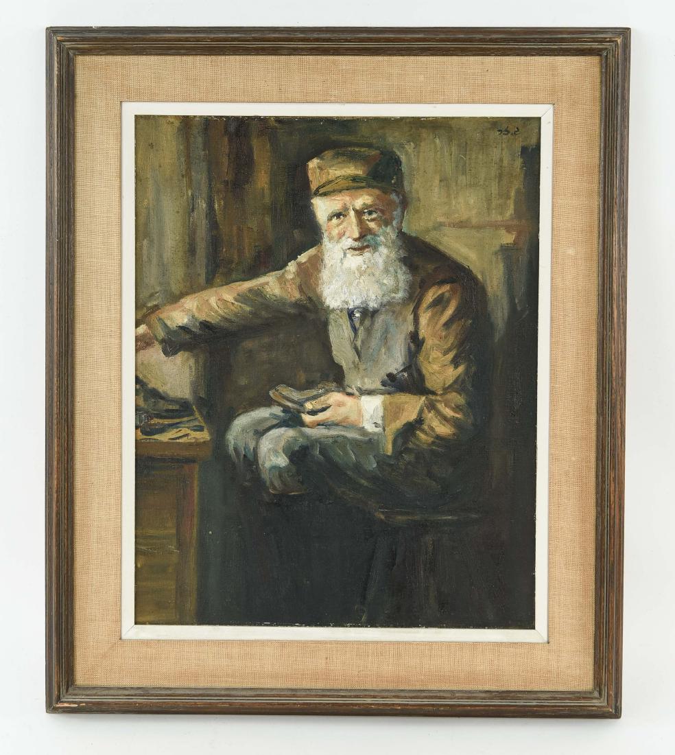 BEARDED MAN PAINTING JUDAICA (1 of 9)