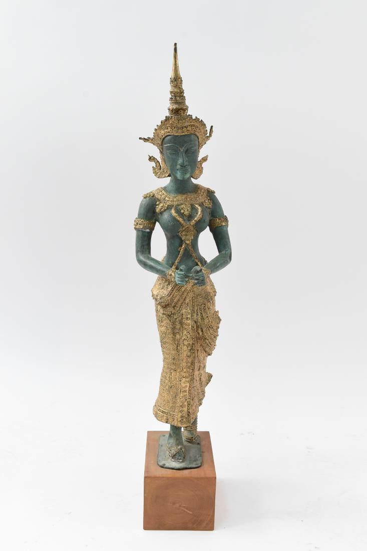 BRONZE ASIAN FIGURE SCULPTURE (1 of 9)