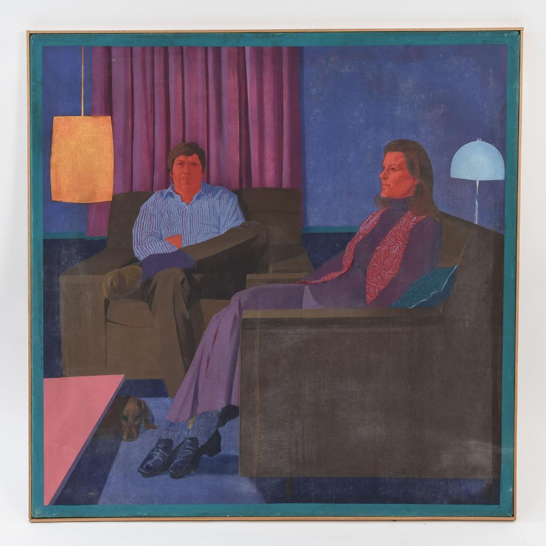 MID-CENTURY MODERN PORTRAIT OF SEATED COUPLE (1 of 10)