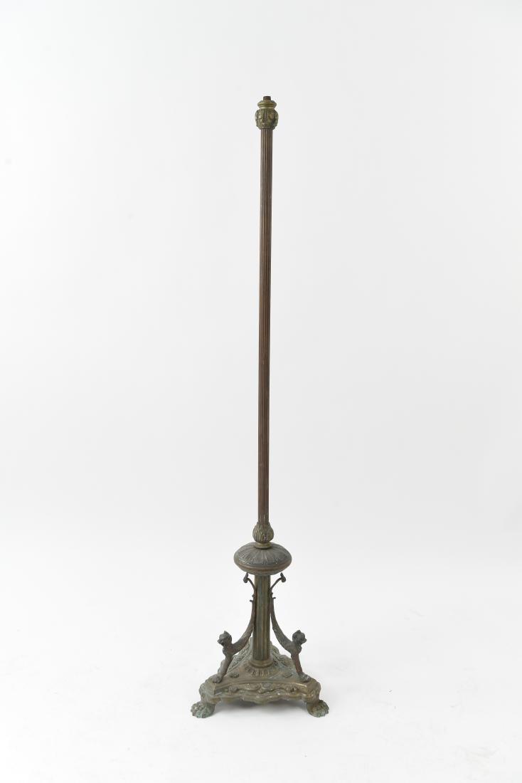 ORNATE BRONZE FLOOR LAMP BASE (1 of 8)