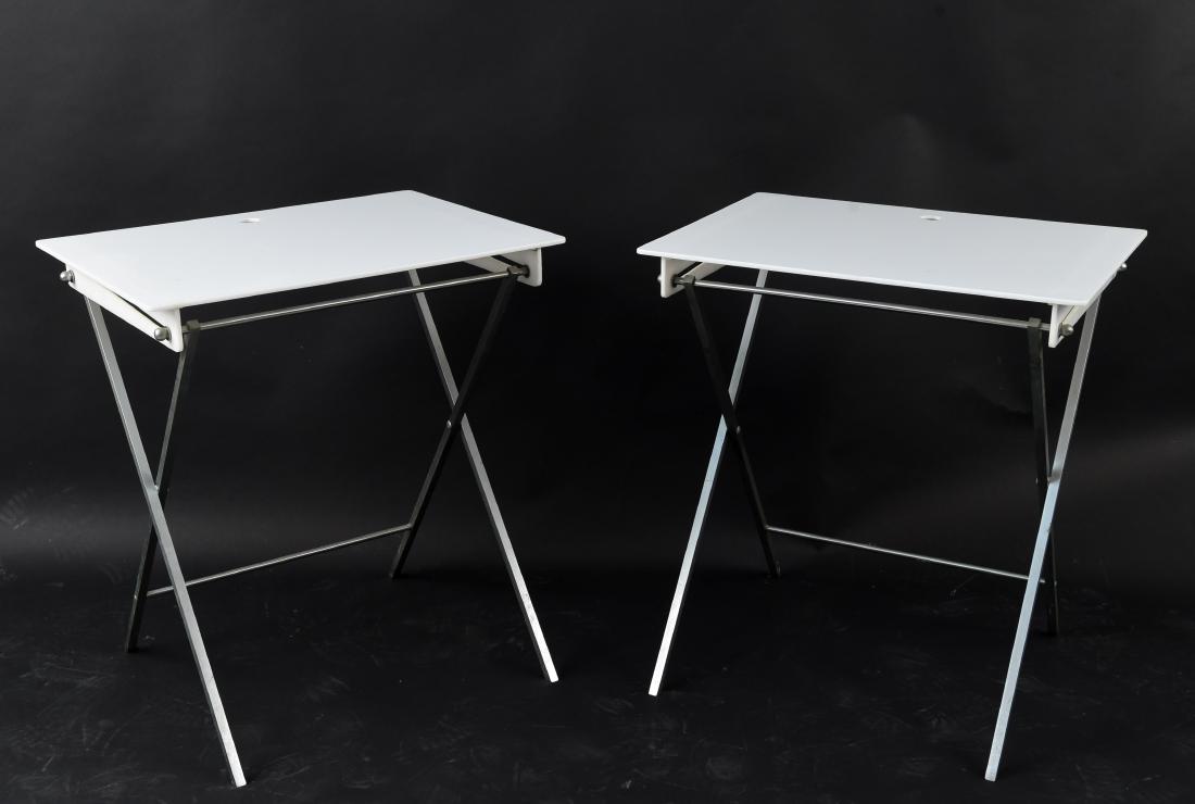 PAIR OF FOLDING ACRYLIC TRAY TABLES (1 of 7)