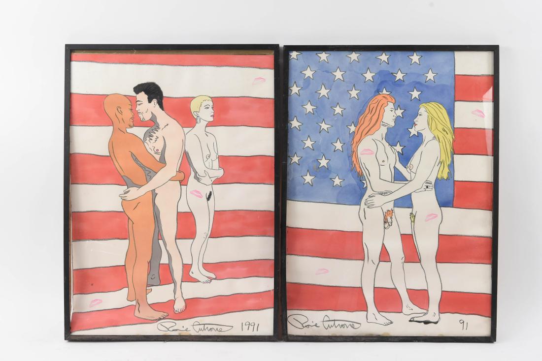 (2) RONNIE CUTRONE (AMERICAN 1948 -2013) PAINTINGS (1 of 12)