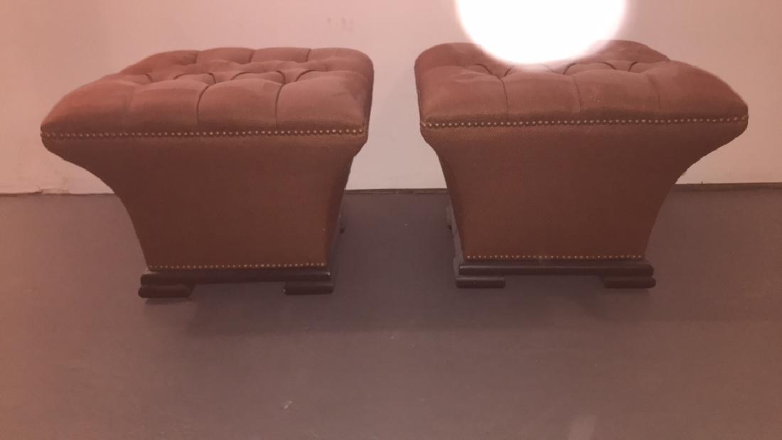 PAIR OF BAKER TUFTED OTTOMANS (1 of 4)