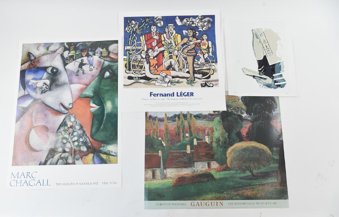 GROUPING OF (4) POSTERS INCL. CHAGALL & LEGER (1 of 11)