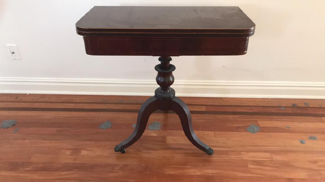 ANTIQUE FLIP TOP CONSOLE TABLE (1 of 6)
