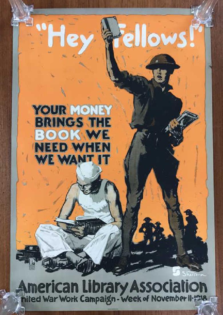 AMERICAN LIBRARY ASSOC. WORLD WAR I POSTER (1 of 11)