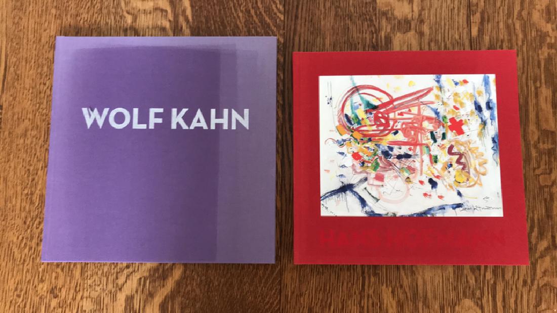 ABSTRACT ART COFFEE TABLE BOOK GROUPING: Hans Hofmann Art like life is Real & Wolf Kahn Color and Consquence. Dimensions H 11.75" x W 11.75" Condition: some sun fading