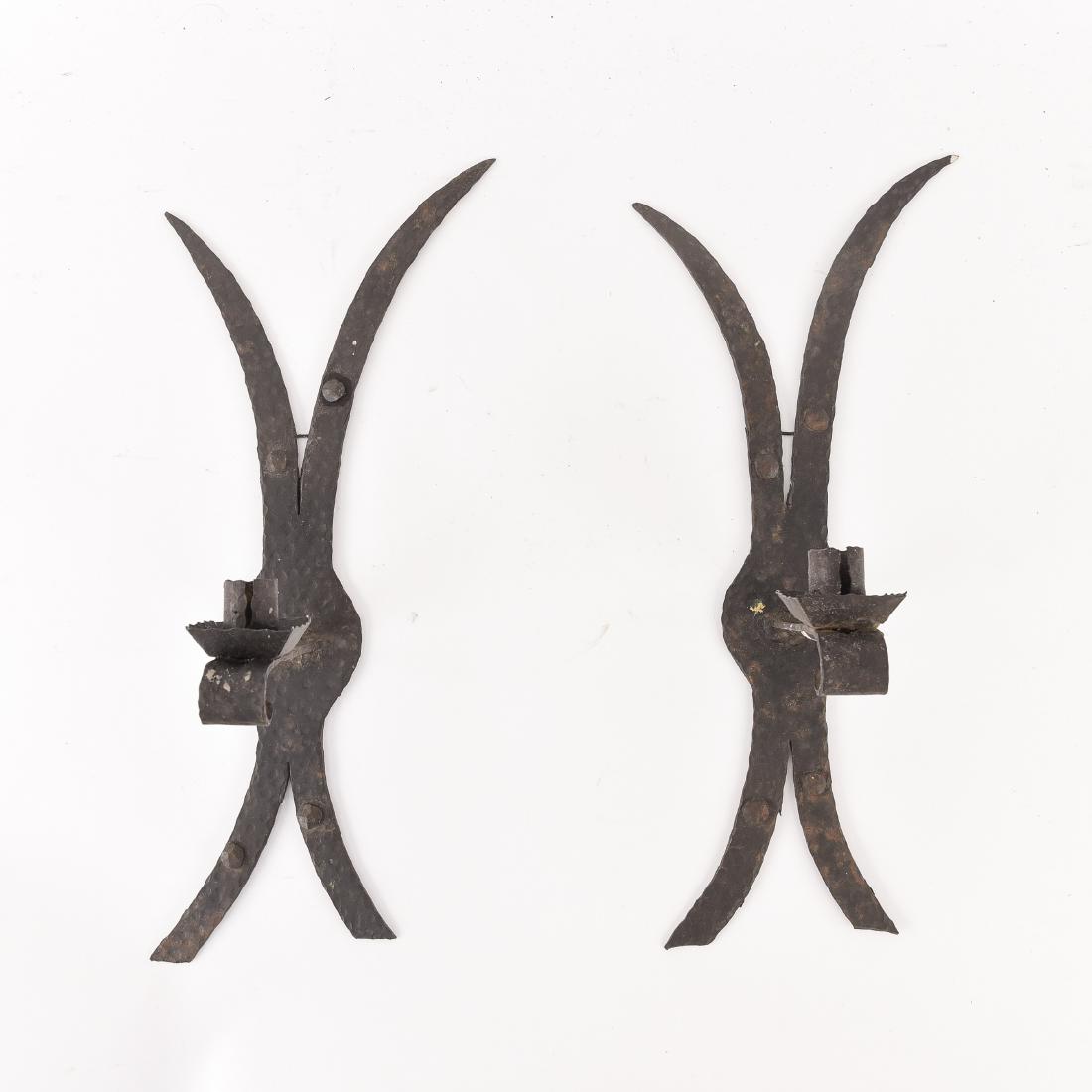 19TH C. DOOR HINGE CANDLE SCONCES (1 of 7)