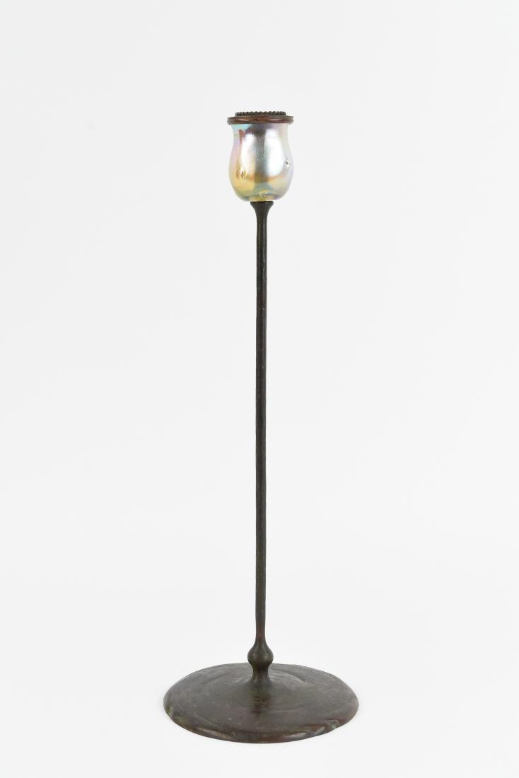 TIFFANY STUDIOS BRONZE PUDDLE CANDLE STICK (1 of 10)