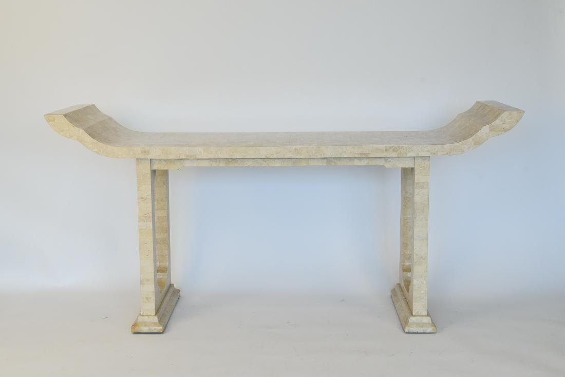 SIGNED MAITLAND SMITH TESSELLATED STONE CONSOLE (1 of 12)