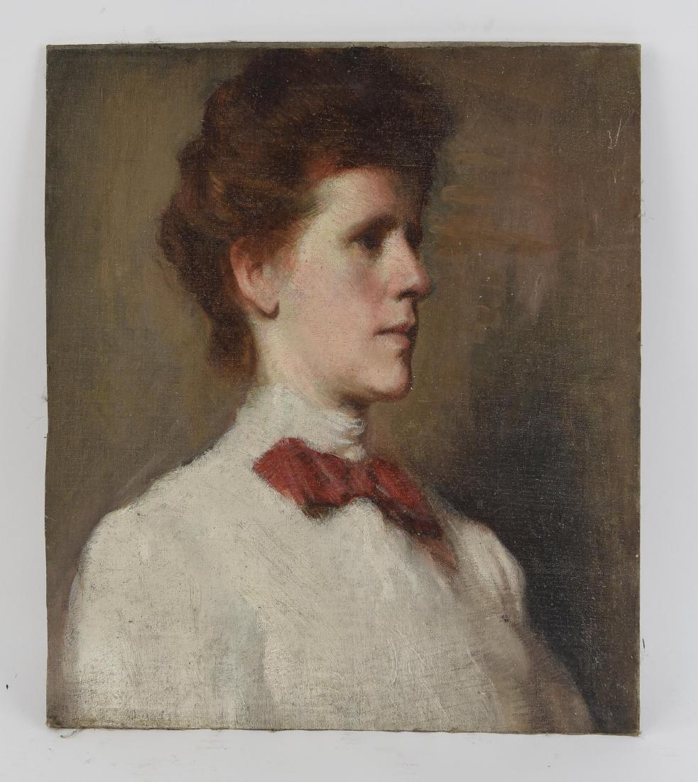 EARLY 20TH CENTURY IMPRESSIONISTIC O/B PORTRAIT (1 of 9)