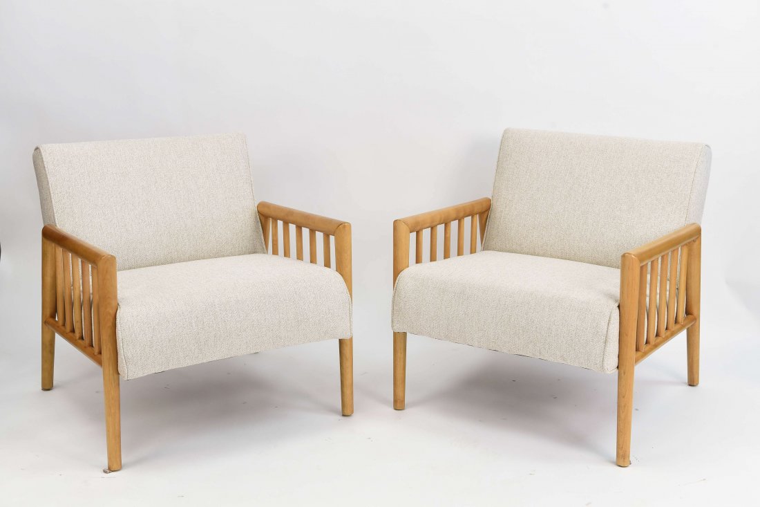 PAIR OF ROBSJOHN GIBBINGS CONANT BALL CHAIRS (1 of 9)
