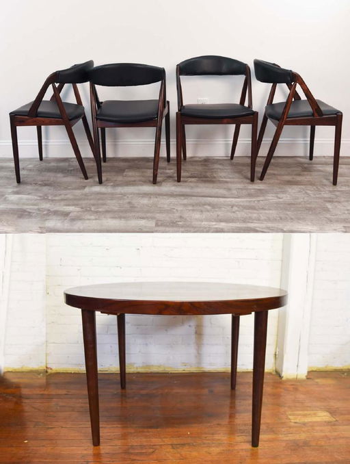 Kai Kristiansen Danish Dining Table Chairs
