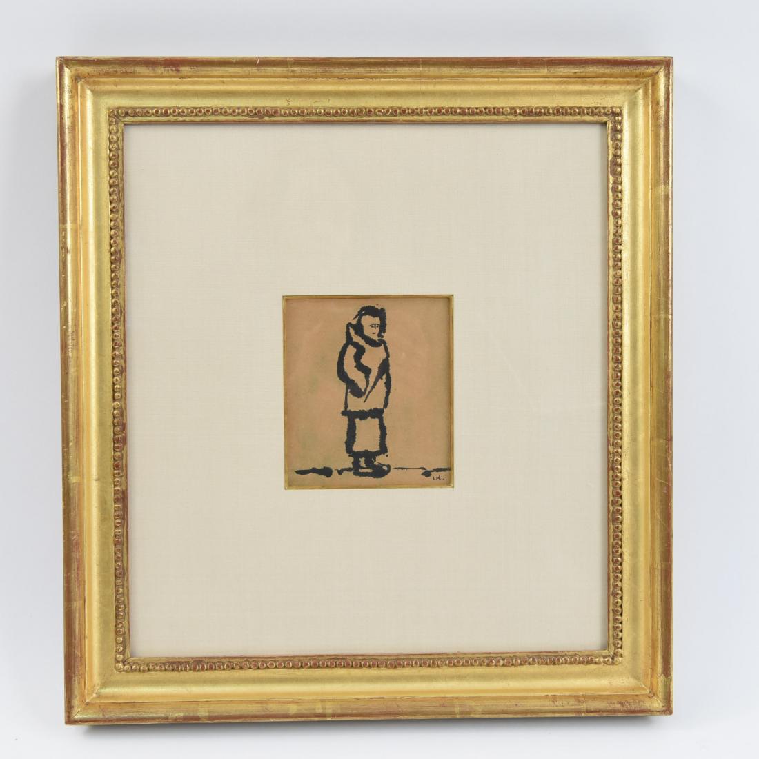 IVAN KURACH (RUSSIAN, 1909-1968): Russian school, signed lower right: I.K. Dimensions: (Frame) H 16.5" x W 15.25", (Sight) H 5" x W 4.5" Condition: No issues to note.