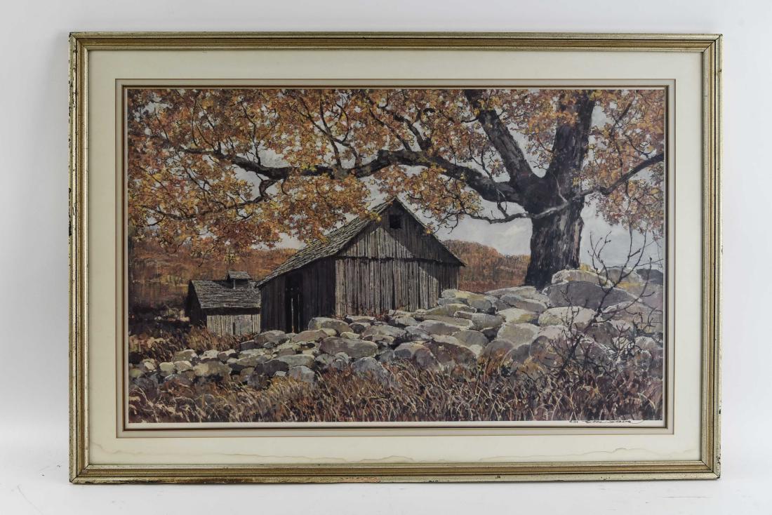 ERIC SLOAN SIGNED PHOTO PRINT: Pen signed and numbered 104. Condition: Print no issues to note. Matting waterstained framed rubbed. Dimensions: Framed H 28.75" x W 41.75" Sight: H 20" x W 35"