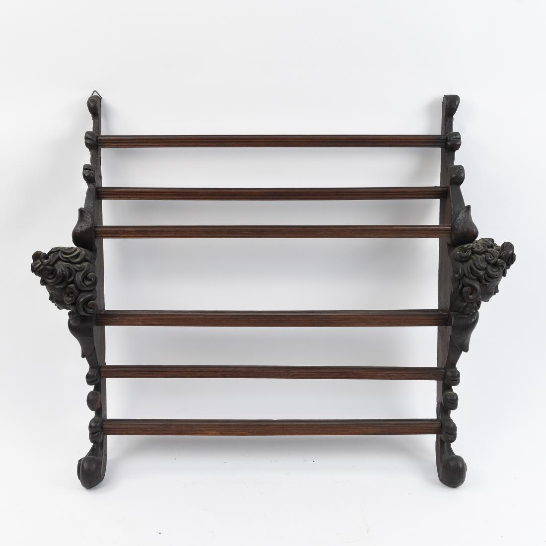 ANTIQUE CARVED WOODEN WALL SHELF (1 of 11)
