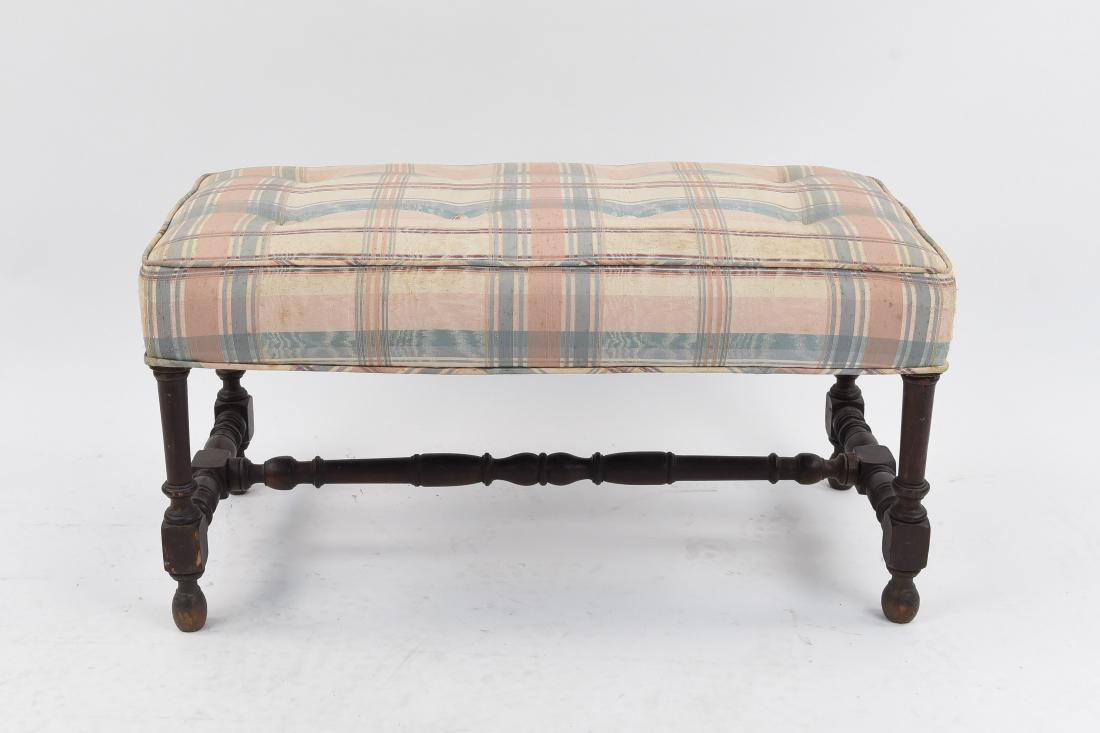 ANTIQUE UPHOLSTERED BENCH (1 of 10)