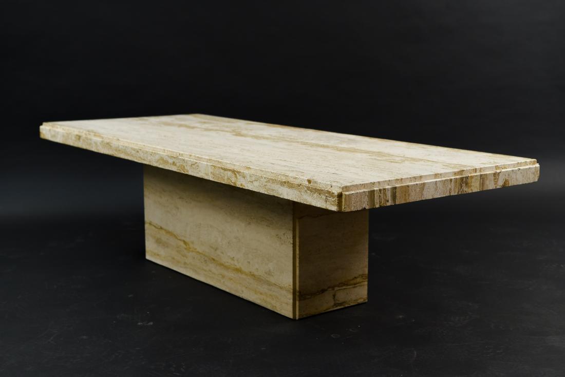 MID-CENTURY MODERN ITALIAN TRAVERTINE COFFEE TABLE (1 of 8)
